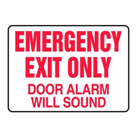 Accuform Accuform Exit Safety Sign, 10inW x 7inH, .055in Plastic MEXT591VP
